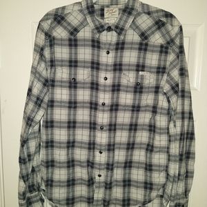Lucky Brand Distinctive Western Sportswear Button Down Shirt Men's sz Medium.